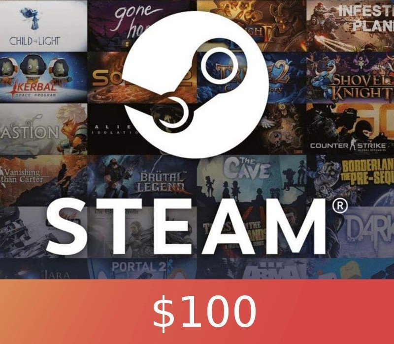 100dollarSteam800_1.jpg Steam Gift Card $100 US Activation Code - Image 1