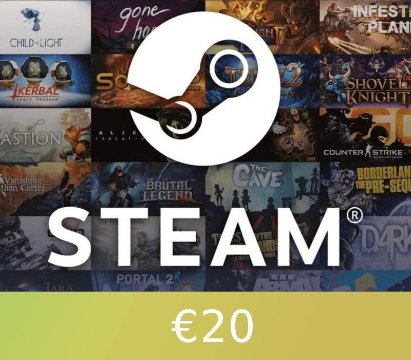 20euroSteam800_1 Steam Gift Card €20 Global Activation Code - Image 1