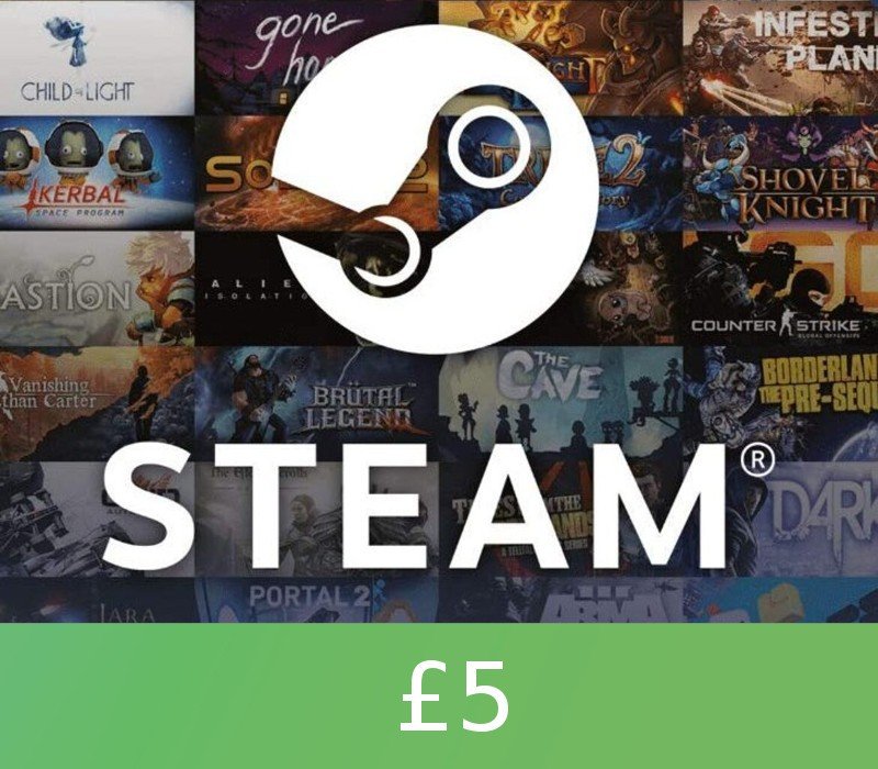 5funtySteam800 Steam Gift Card £5 Global Activation Code - Image 1