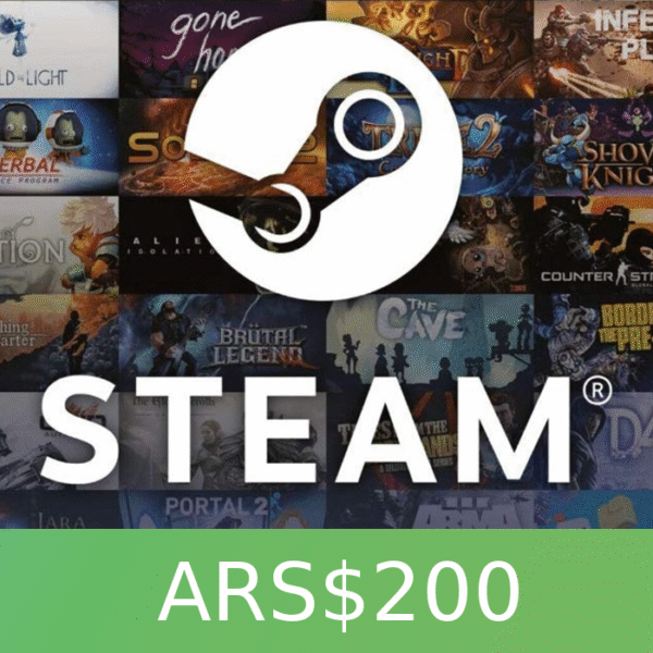 Steam Gift Card 200 ARS AR Activation Code
